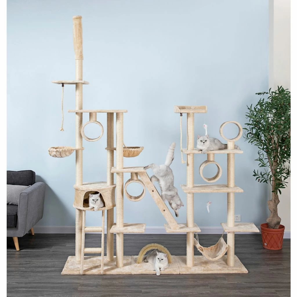 Go Pet Club 108-inch cat tree with multiple platforms