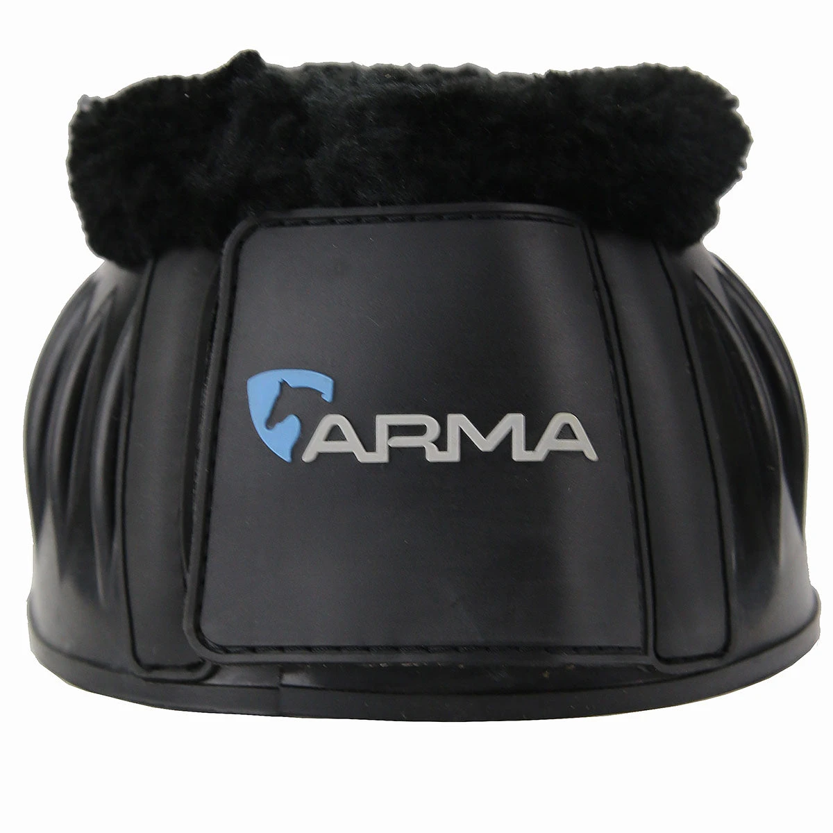 Shires ARMA Fleece Trim Bell Boots on horse legs