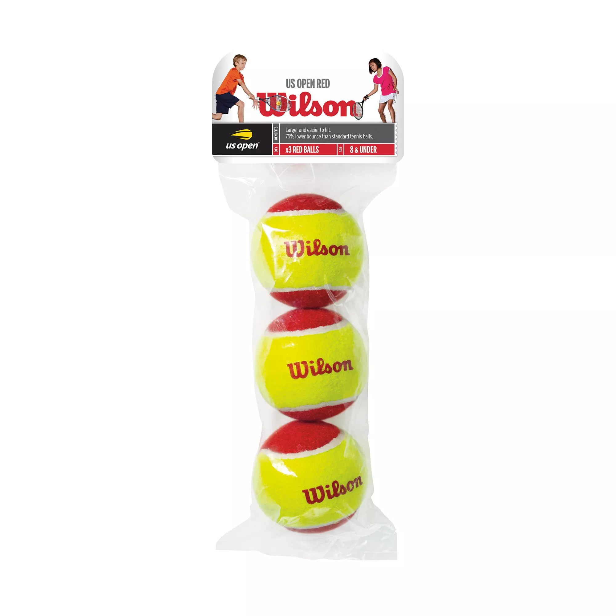 Wilson US Open Stage 3 Red Tennis Balls for kids
