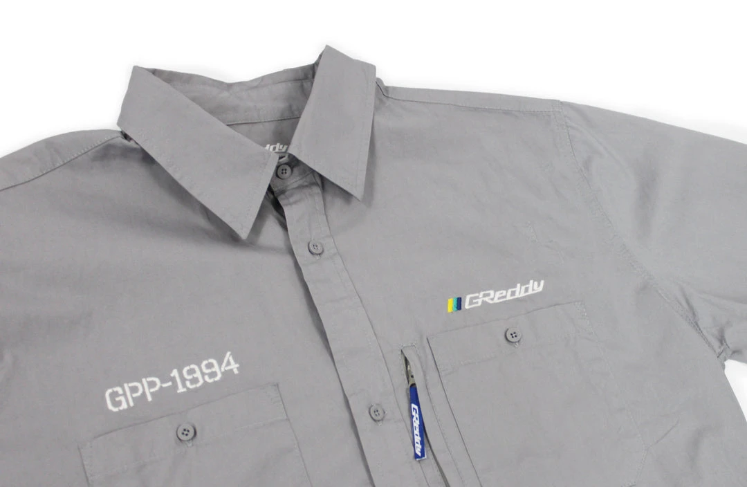 GReddy Mechanic's Button-up Work Shirt 2.0 in Grey