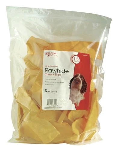 Master Paws Rawhide Dog Chew Cheesy Chips