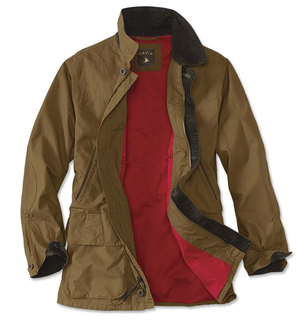 Orvis Heritage Field Coat in natural setting