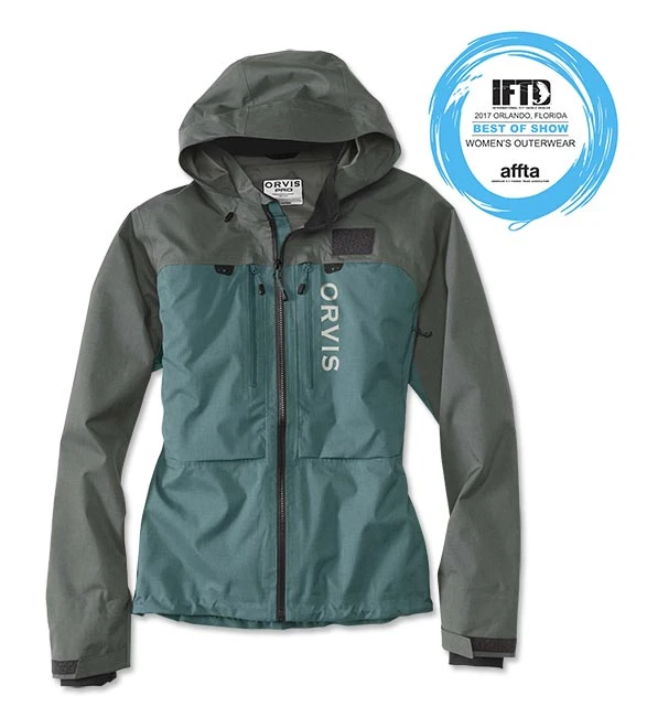 Orvis Women's Pro Wading Jacket in dragonfly/ash color