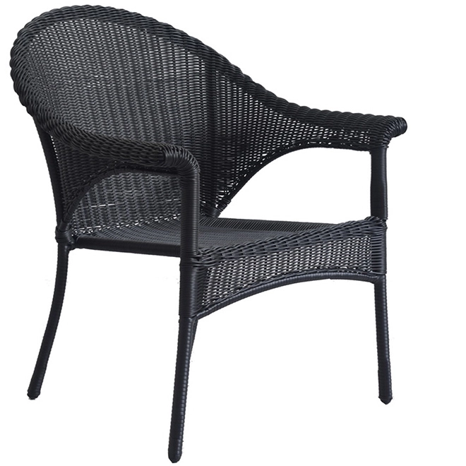 Valleydale Wicker Patio Chair in black