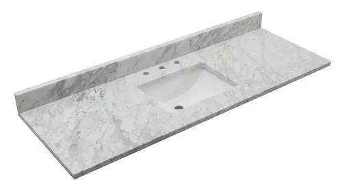 Tuscany Carrara Marble Vanity Top