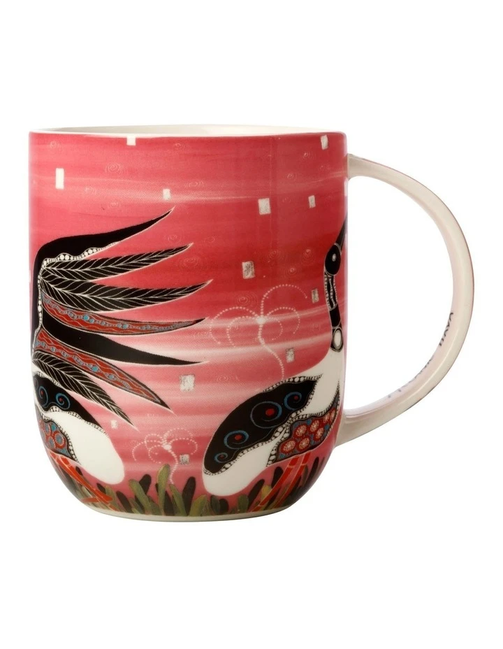 Melanie Hava Jabirus Pink ceramic mug with Aboriginal art