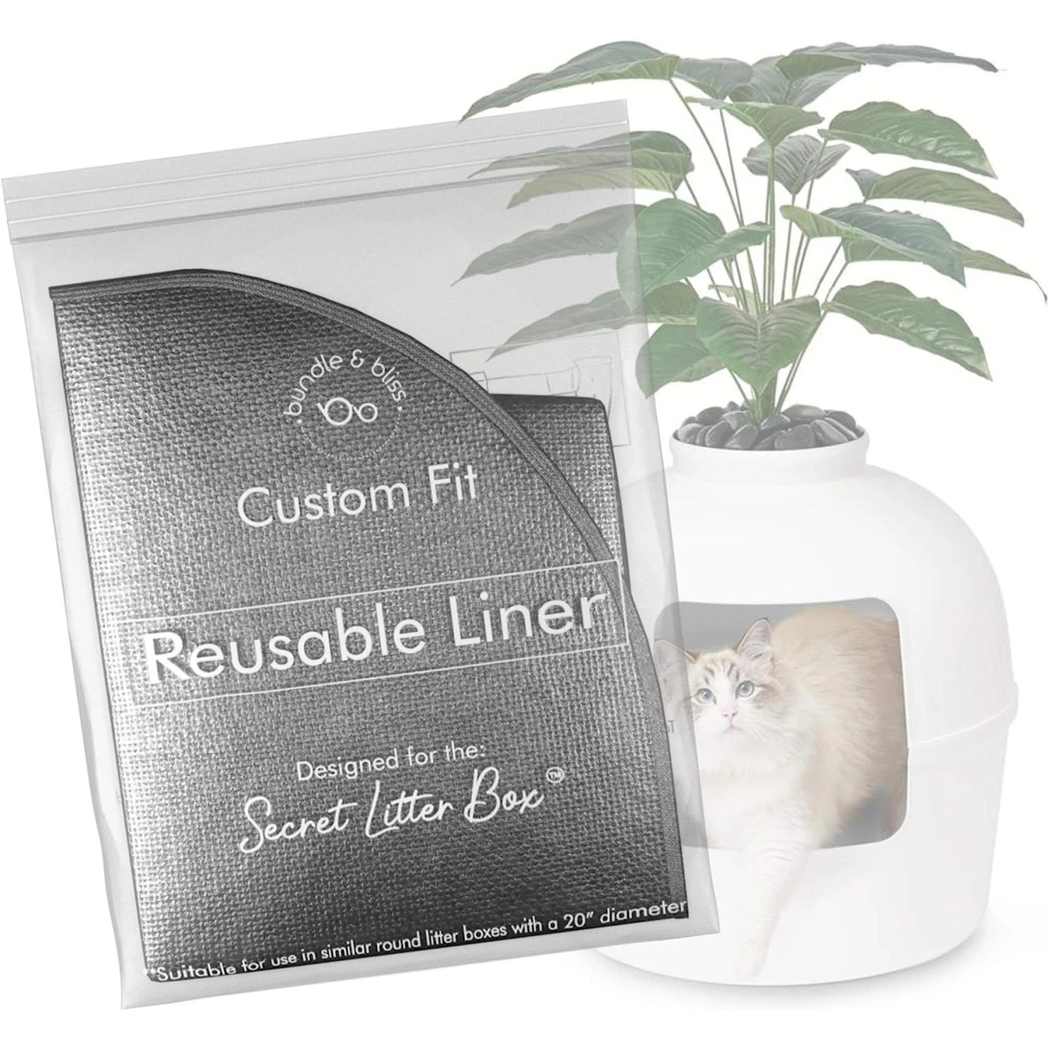 Bundle & Bliss Reusable Cat Litter Liners