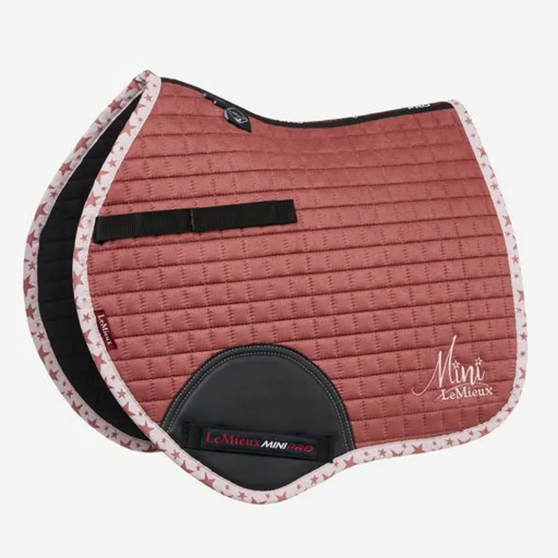 LeMieux Mini Close Contact Square Orchid saddle pad on pony