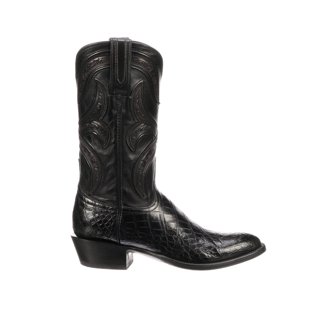 Lucchese Forde Black Alligator Boots
