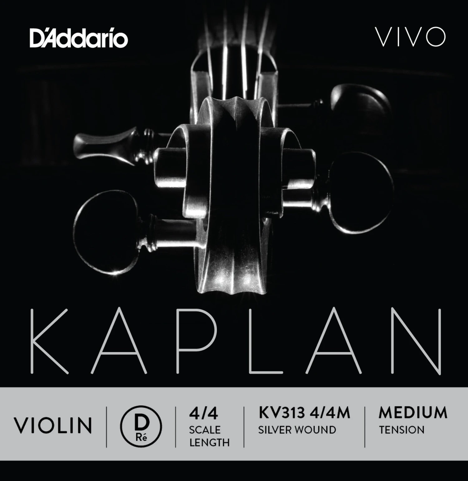 D'Addario Kaplan Vivo Violin D Strings