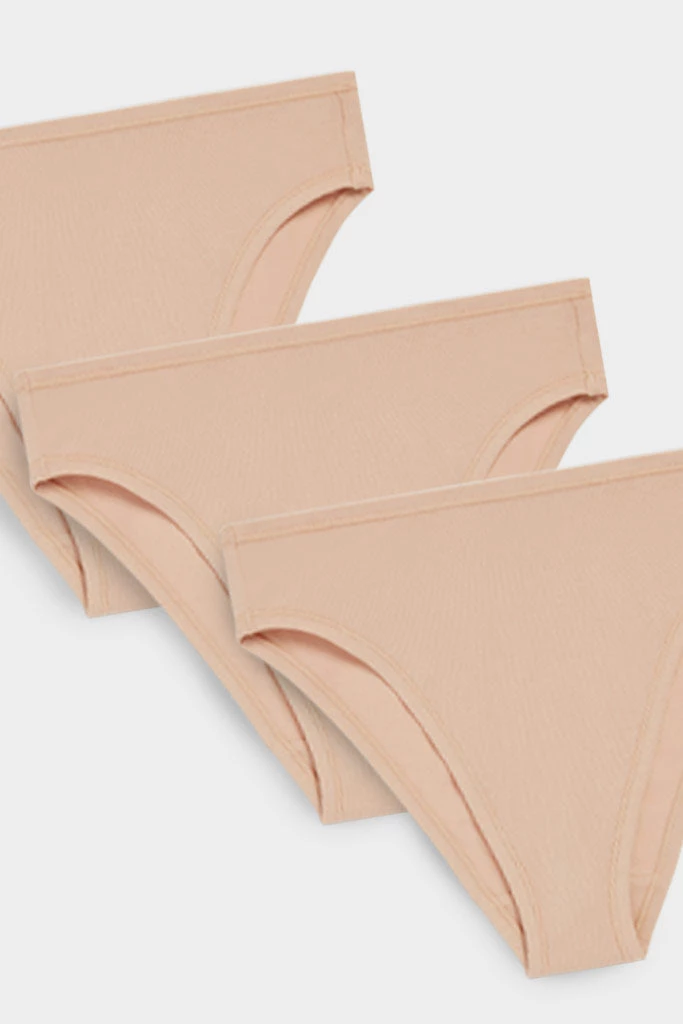 Negative Underwear Cotton French Cut Brief in Buff