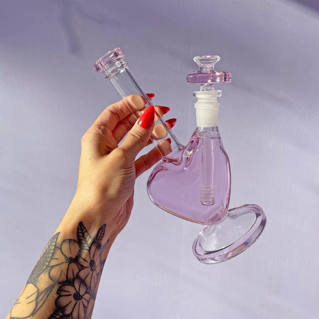 Pink Heart Water Pipe