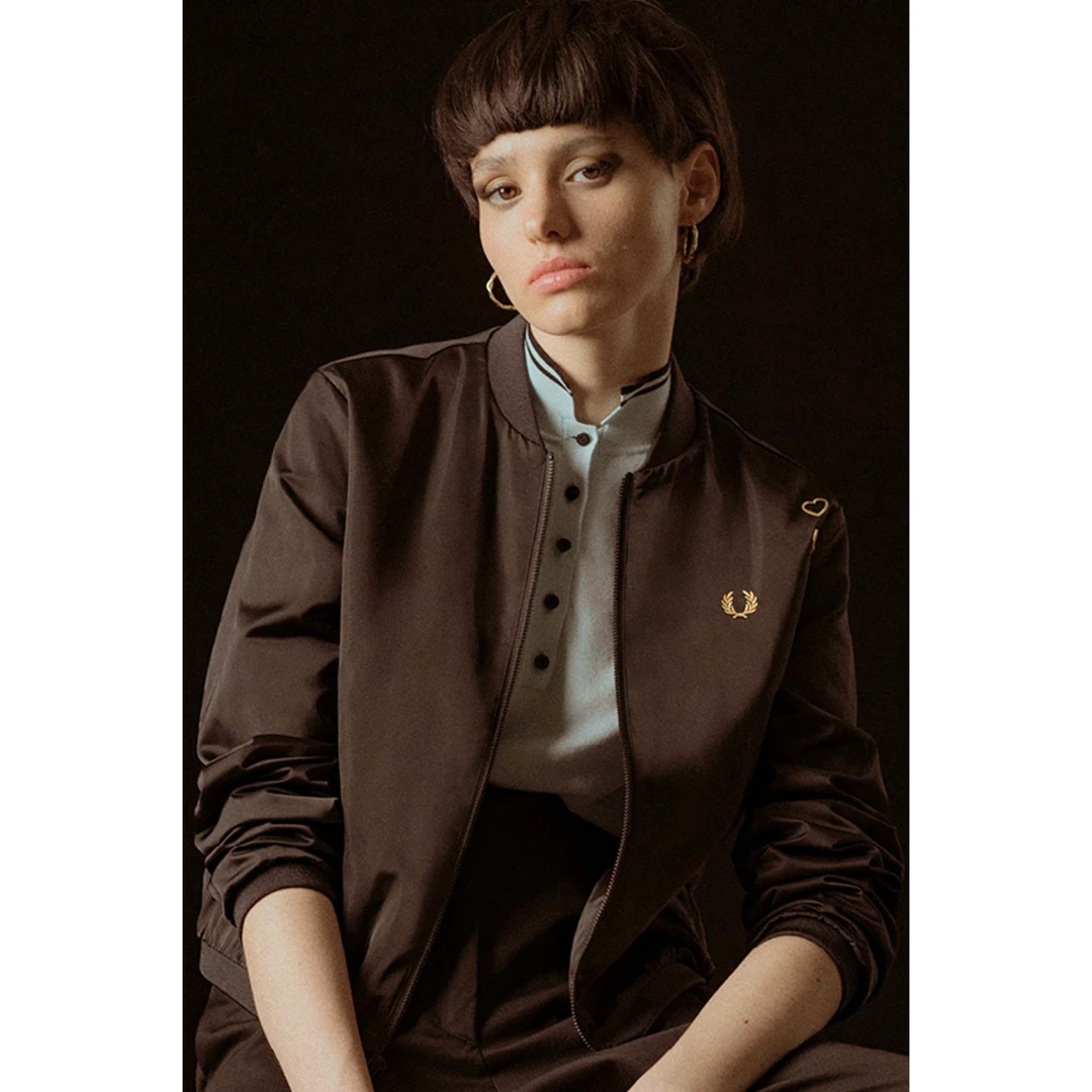 Fred Perry Amy Winehouse Satin Bomber Jacket