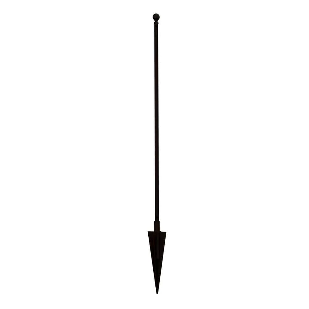 Vigoro Beaumont Black Steel Fence Post 5-Pack