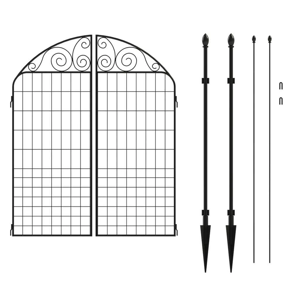 Vigoro Rockdale Black Steel Fence Gate