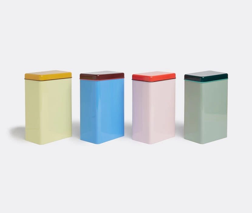 HAY Tin by Sowden in yellow, mint and pink colors