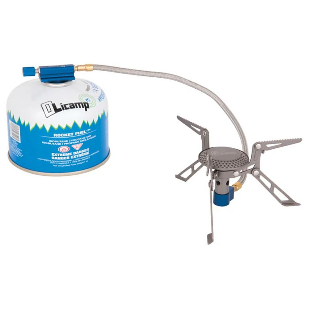 Olicamp Xcelerator Ultra Titanium Stove in mountain setting