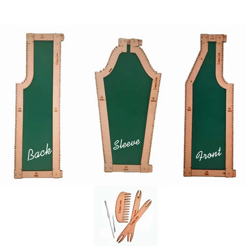 Pampa Loom VESTO Kit with woven fabric samples