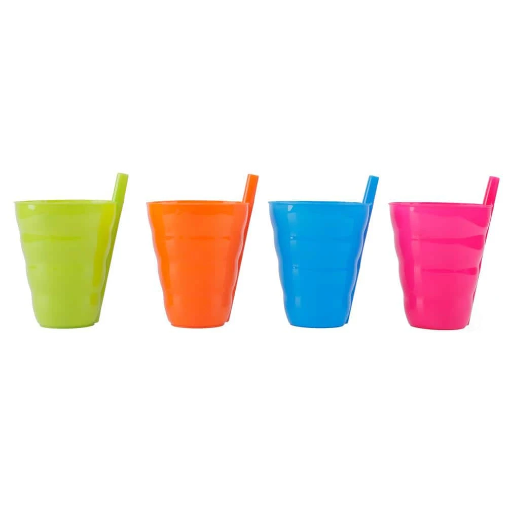 Basicwise reusable cups set of 4 colors