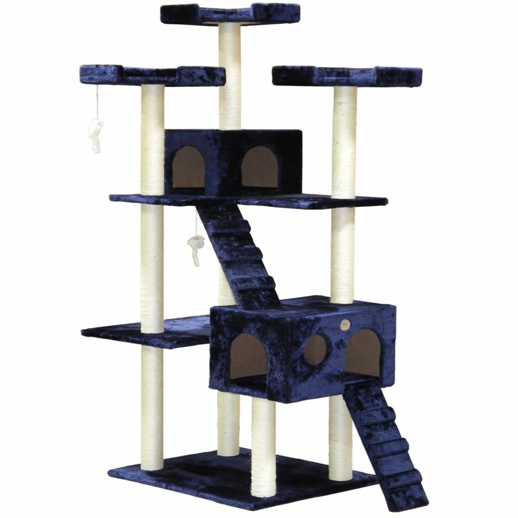 Go Pet Club 72 inch Blue Cat Tree