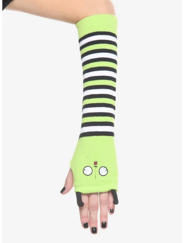 Invader Zim GIR Stripe Arm Warmers