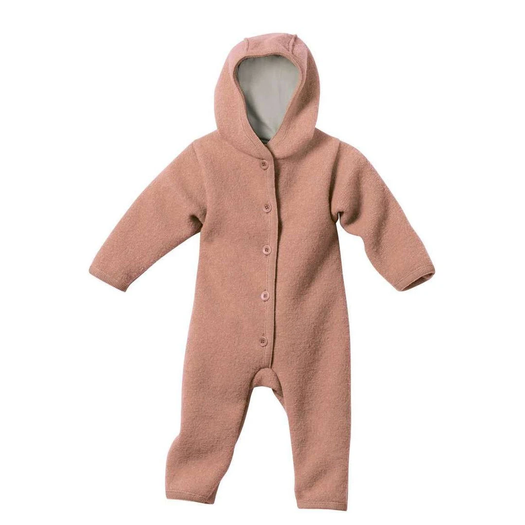 Disana Boiled Wool Snuggle Suit in Rose Color