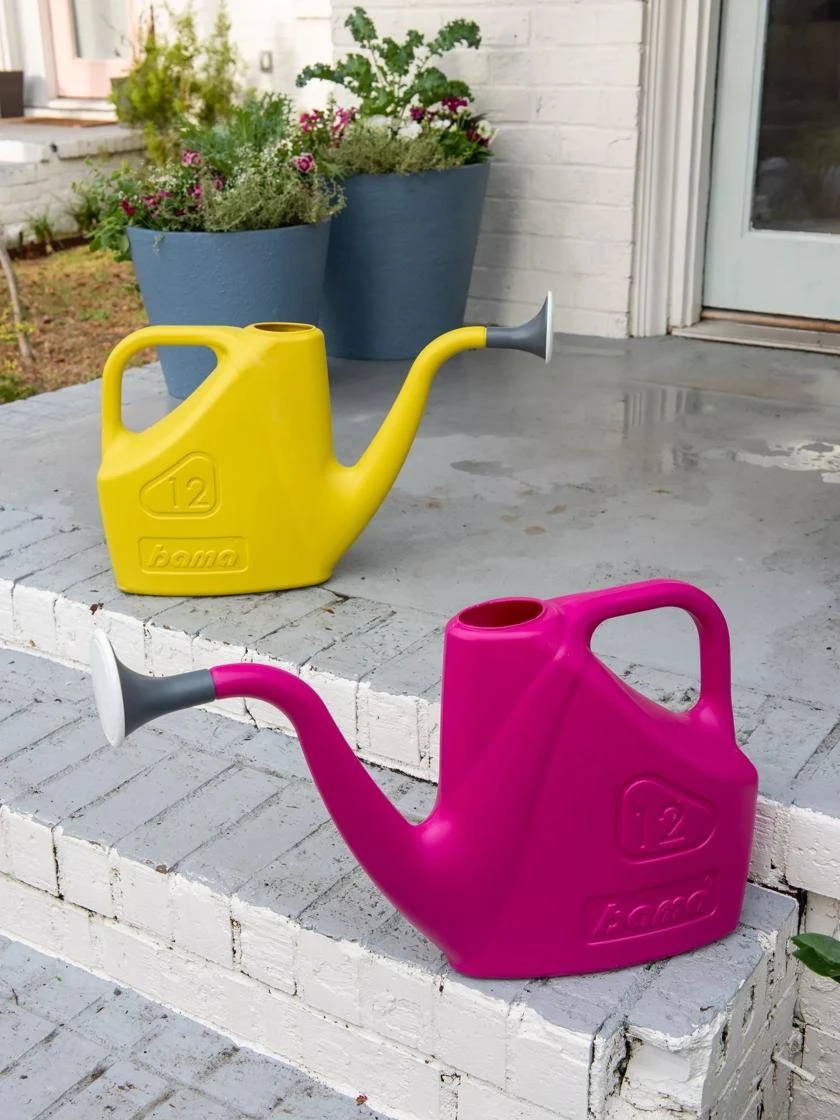 Bama Watering Can in vibrant yellow and fuchsia