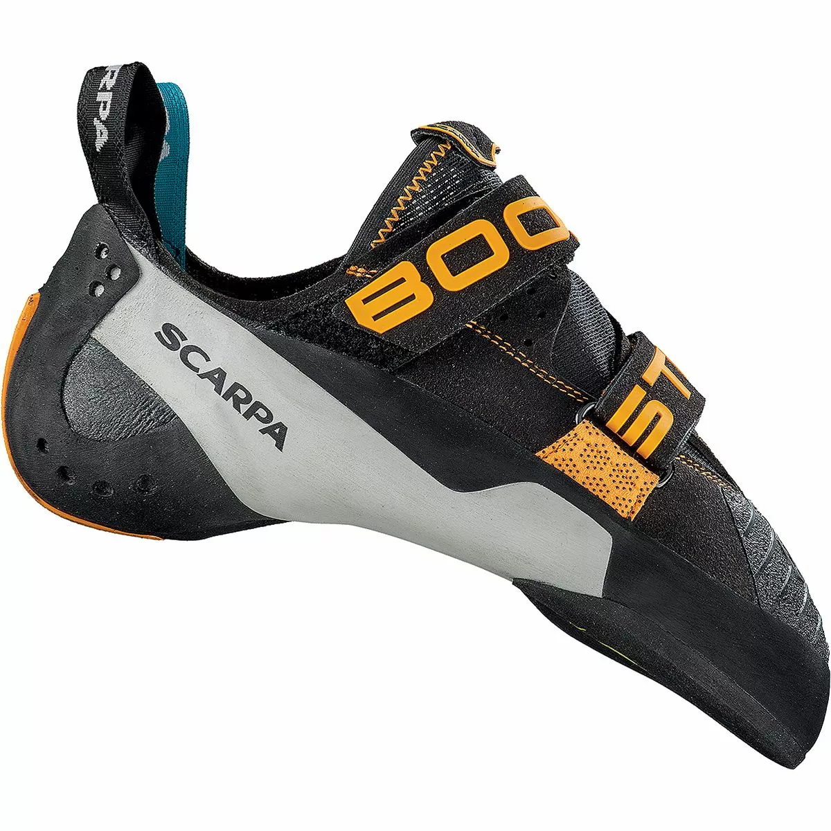 Scarpa Booster Climbing Shoe on rock surface