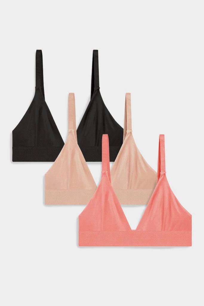 Negative Underwear Glacé Triangle Bra 3-Pack