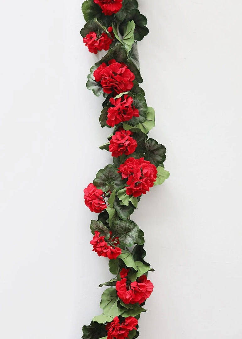 Afloral Geranium UV Protected Outdoor Flower Garland