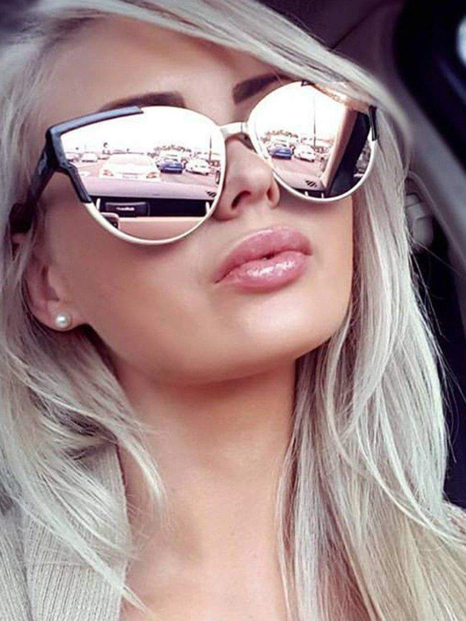Dollboxx Slay Rose Gold Sunglasses