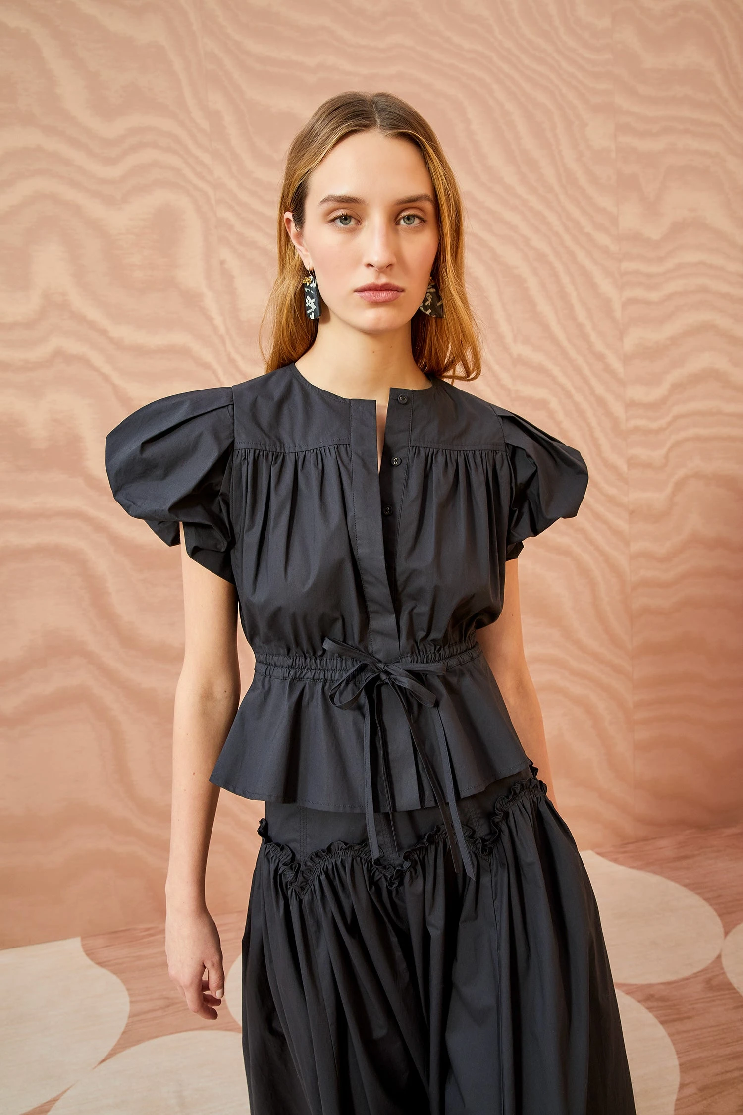 ULLA JOHNSON Mila Top in Noir