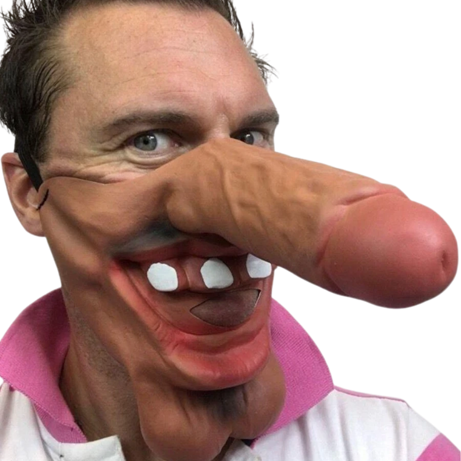 Rubber Johnnies Big Lad Brown Dick Nose Mask
