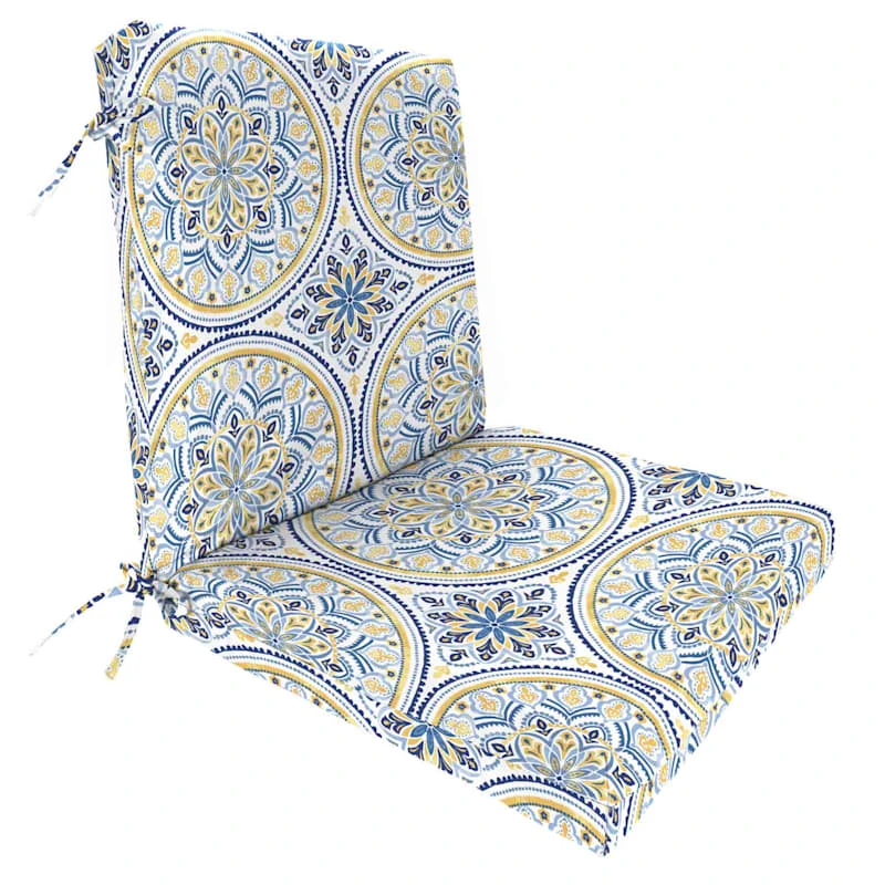 Castille Multi-Color Outdoor Hinged Seat Cushion