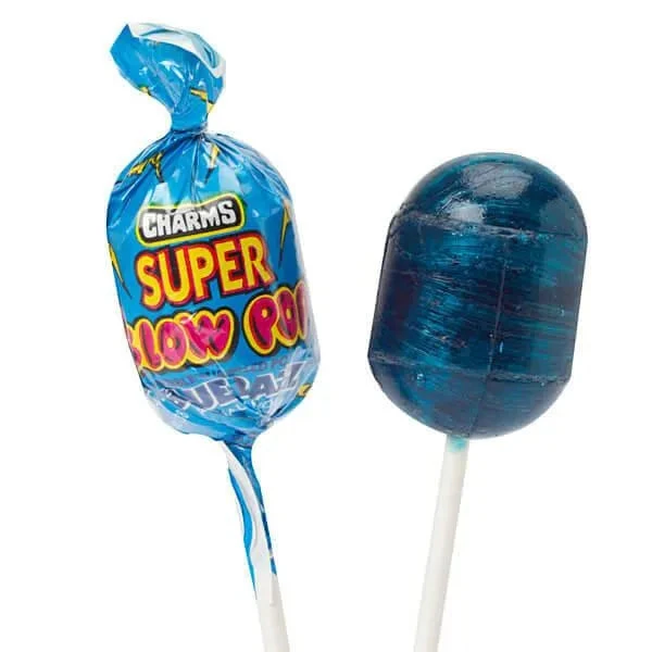 Charms Super Blow Pops Blue Razz 72-Piece Set