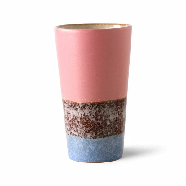 HKliving 70's Ceramics Latte Mug in Reef color