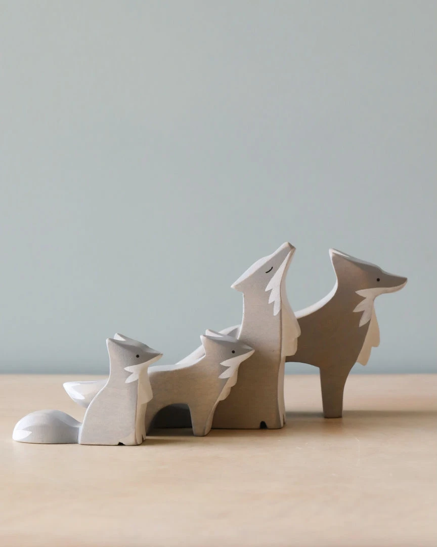 Brin D'Ours Handmade Wooden Wolf Collection