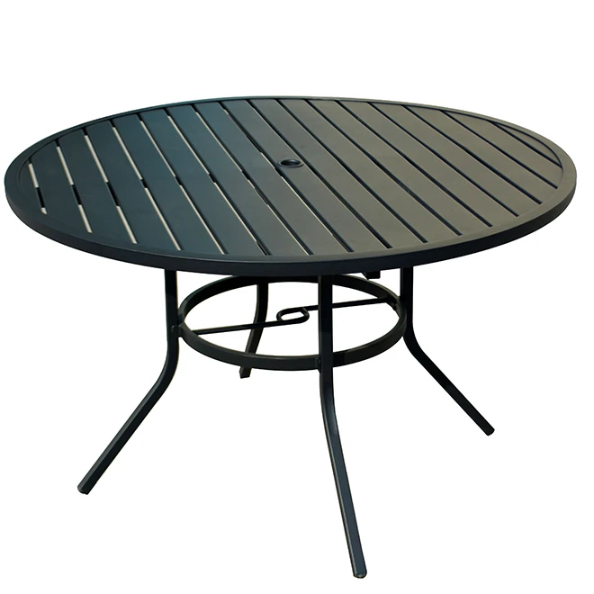 Pelham Bay patio dining table in matte black