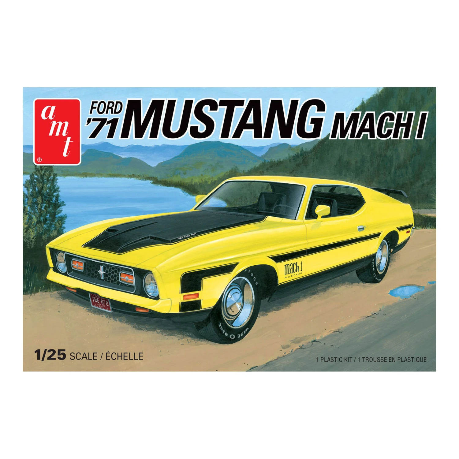 AMT 1/25 1971 Ford Mustang Mach I model kit