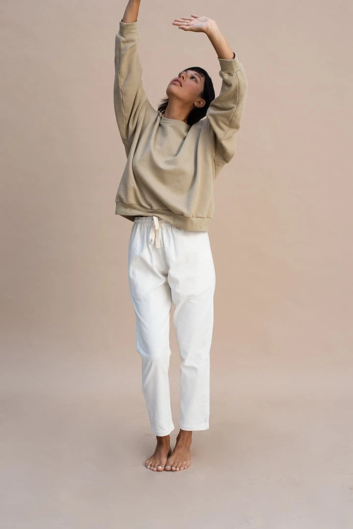 Indigo Luna Livia Cord Trousers in Ivory