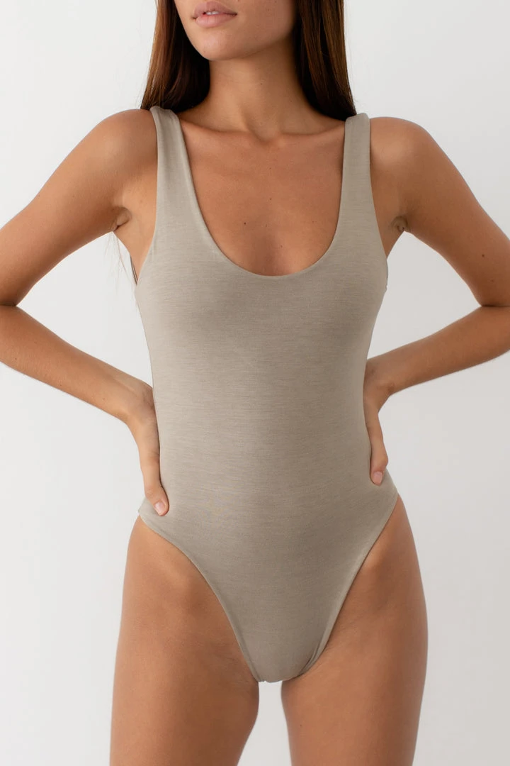 Indigo Luna Siri Body Light Mahogany plant-dyed bodysuit