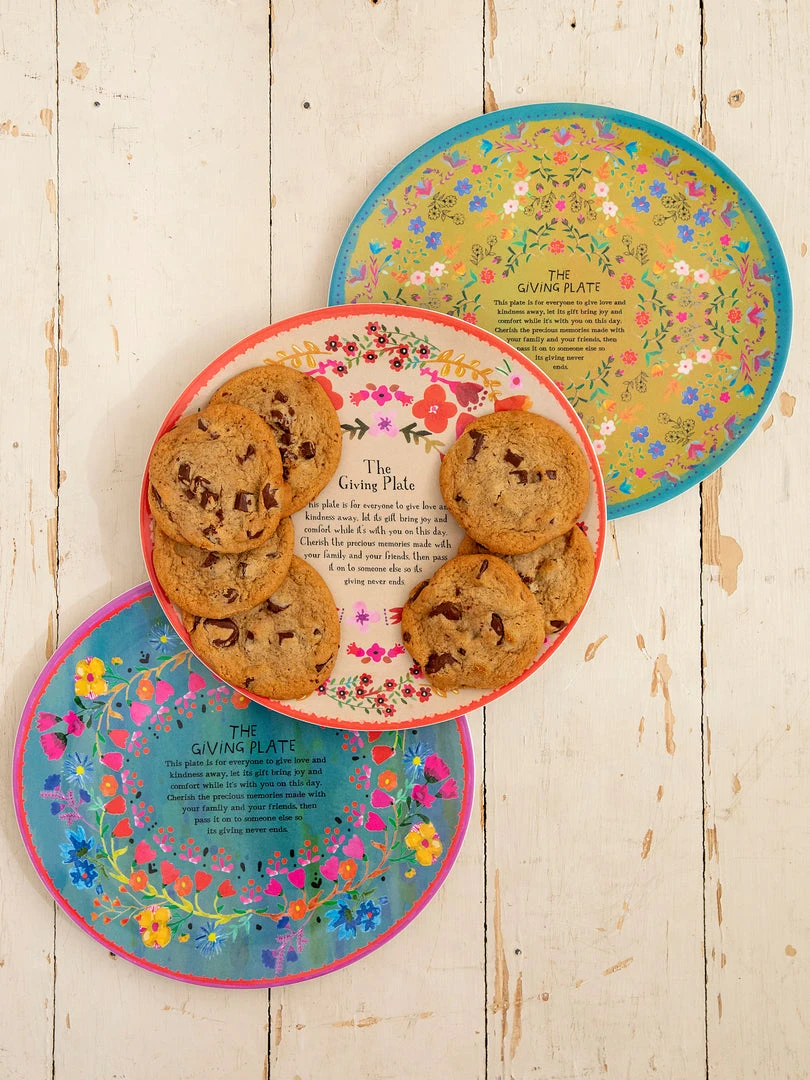 Set of 3 Melamine Giving Plates with inspirational messages