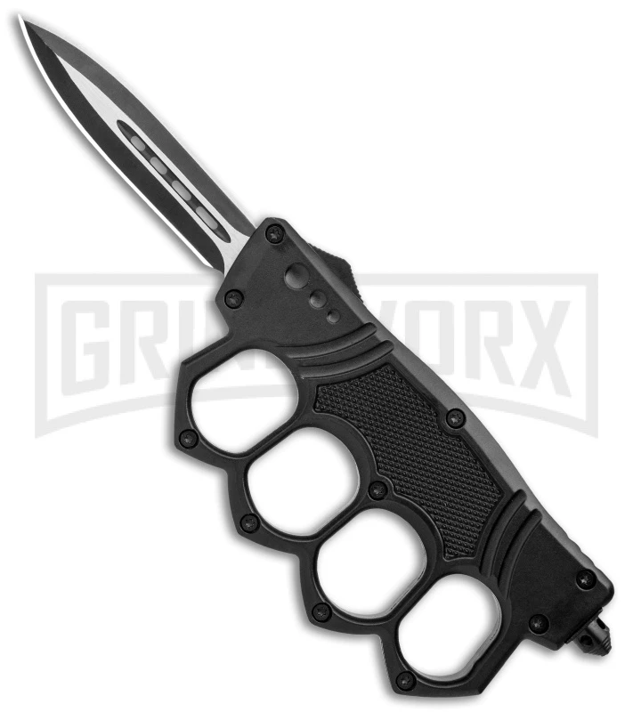 OTF Automatic Knuckle Knife Dagger Two-Tone