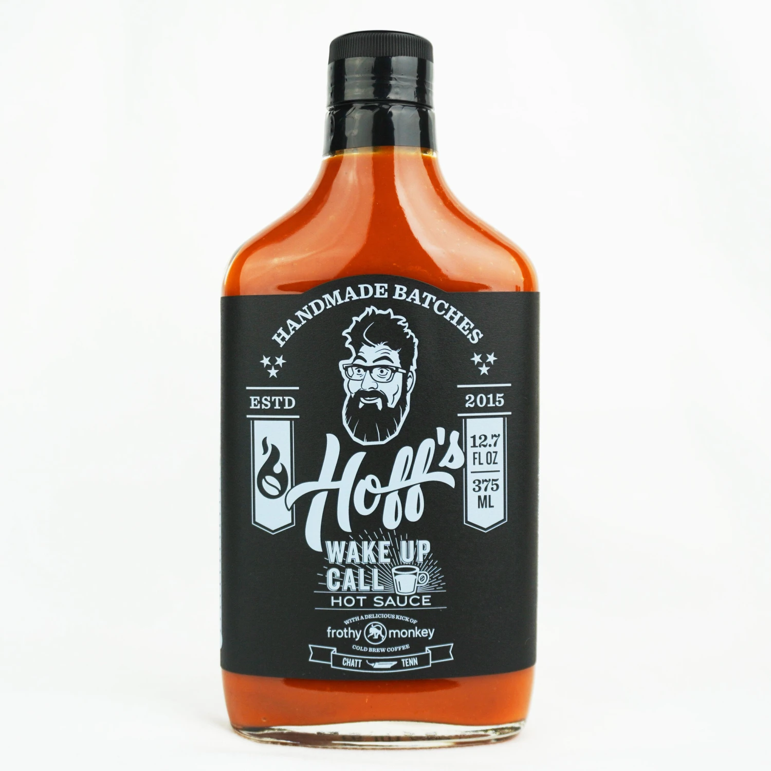 Hoff's Wake Up Call hot sauce bottle