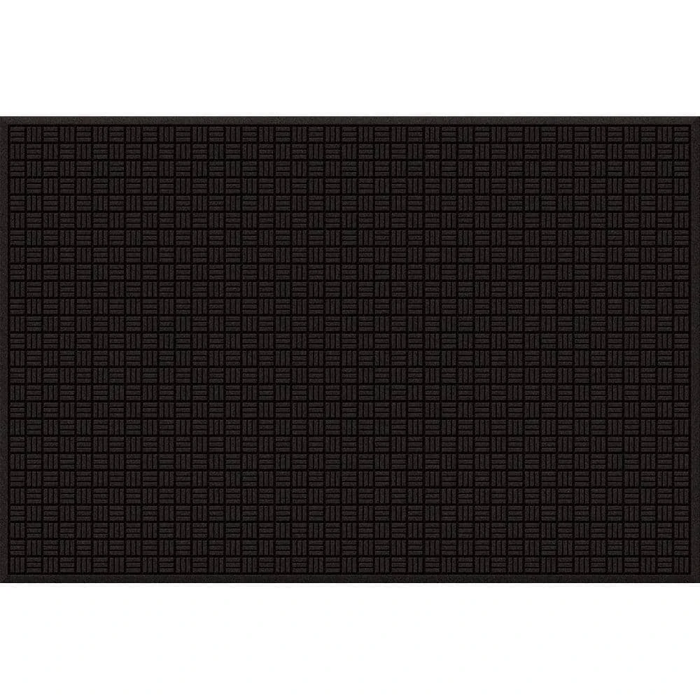 Black Recycled Rubber Commercial Door Mat