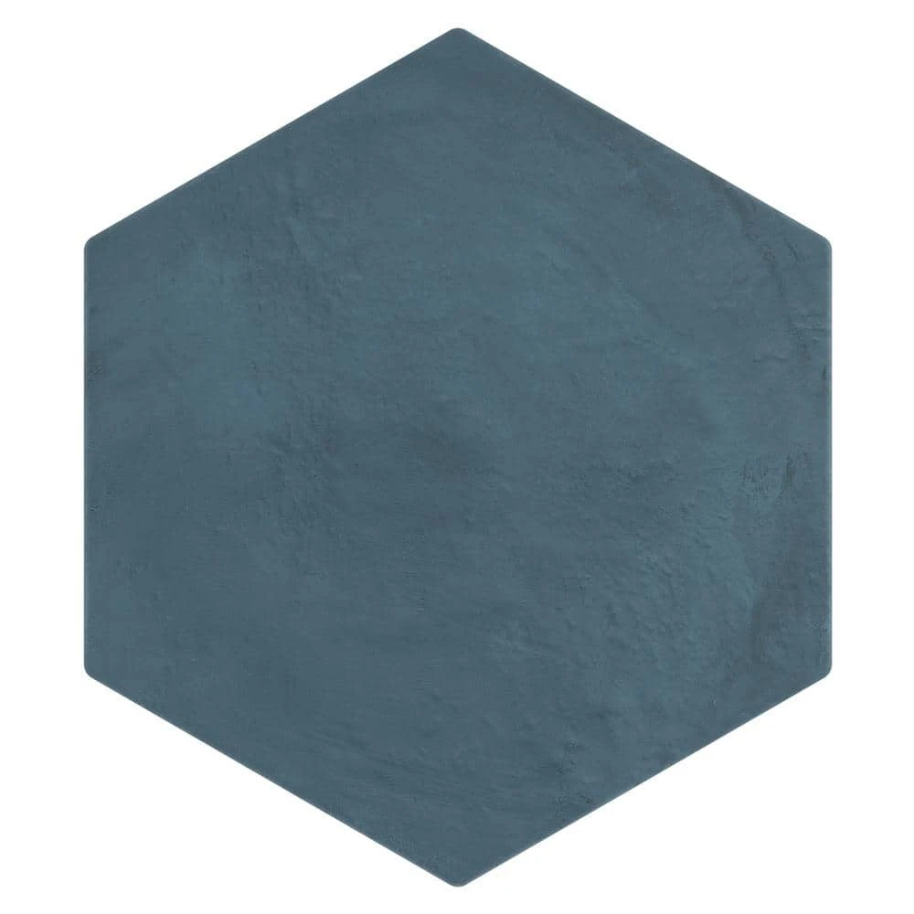 Dash Blue Ocean Hexagon Porcelain Tile pattern