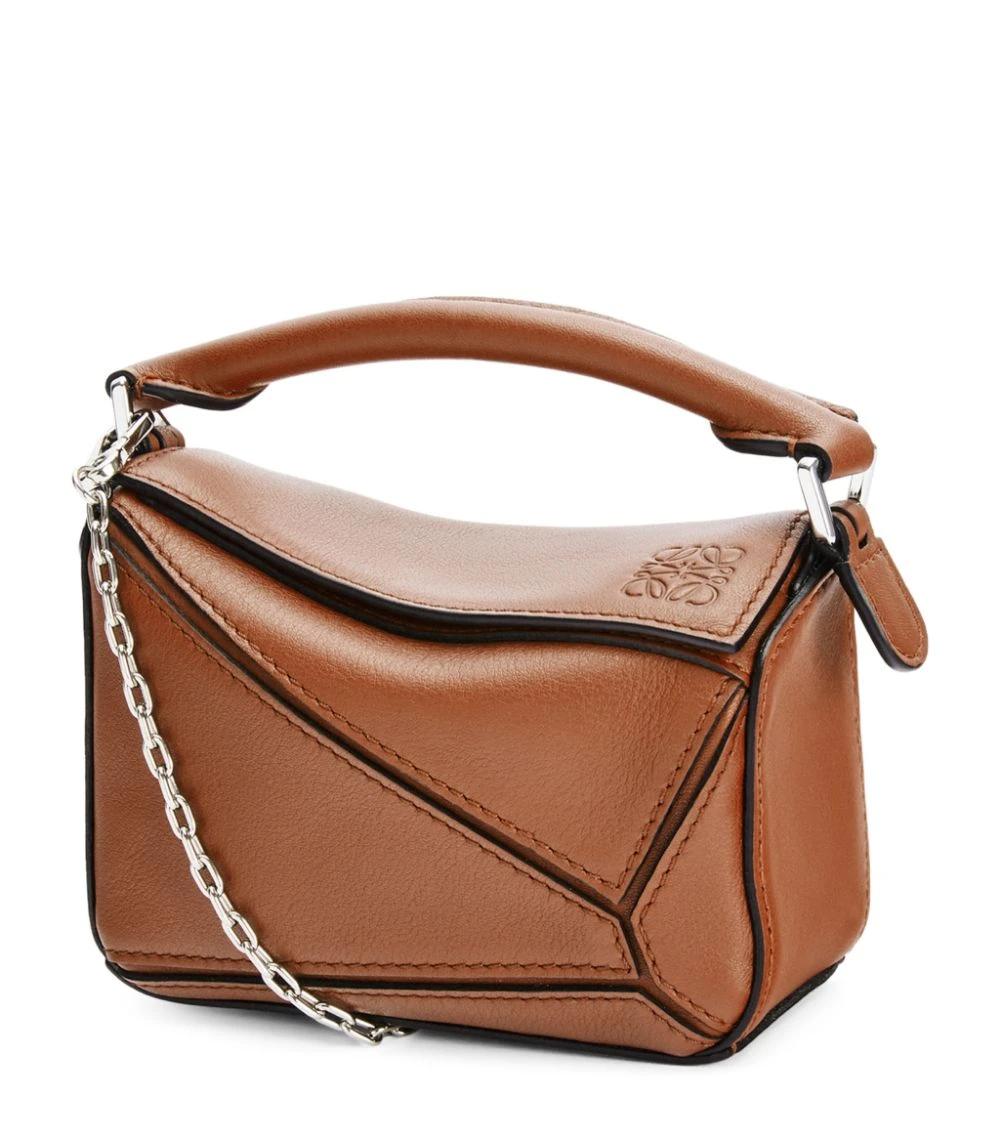 LOEWE Nano Leather Puzzle Bag in Tan