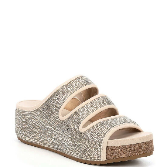 Chelsea & Violet Mel Rhinestone Wedges