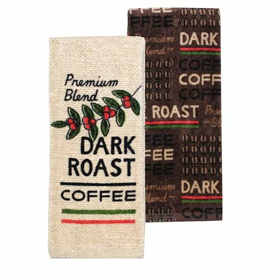 Food Network Dark Roast Coffee Kitchen Towel Set