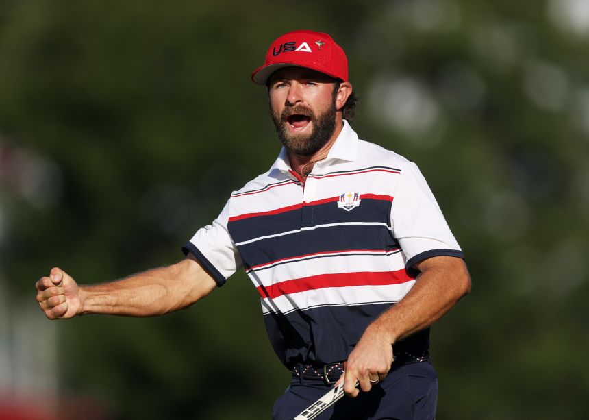 New York native Cameron Young started the US rally with a dramatic win in the day's first match. Like Justin Thomas, he hit a putt to win on the 18th hole.